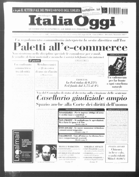 Italia oggi : quotidiano di economia finanza e politica